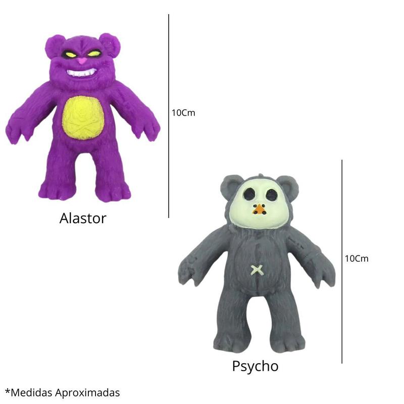 Boneco Stretchapalz que Estica Evil Bear Alastor e Psycho - Sunny